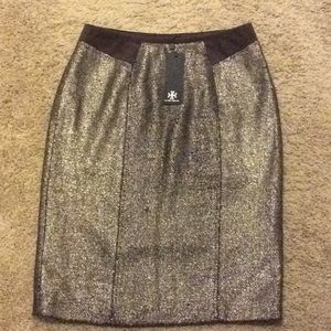 Hilton Hollis gold/chocolate combo skirt